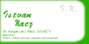 istvan macz business card